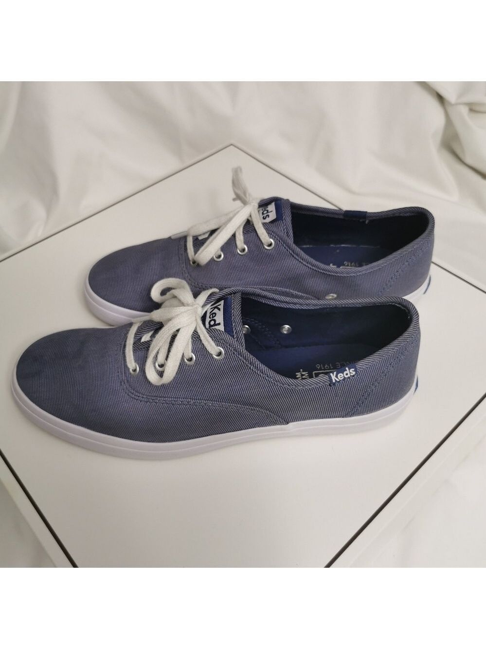 Keds Champion Dream Foam Sneakers Chambray Blue Women's 8